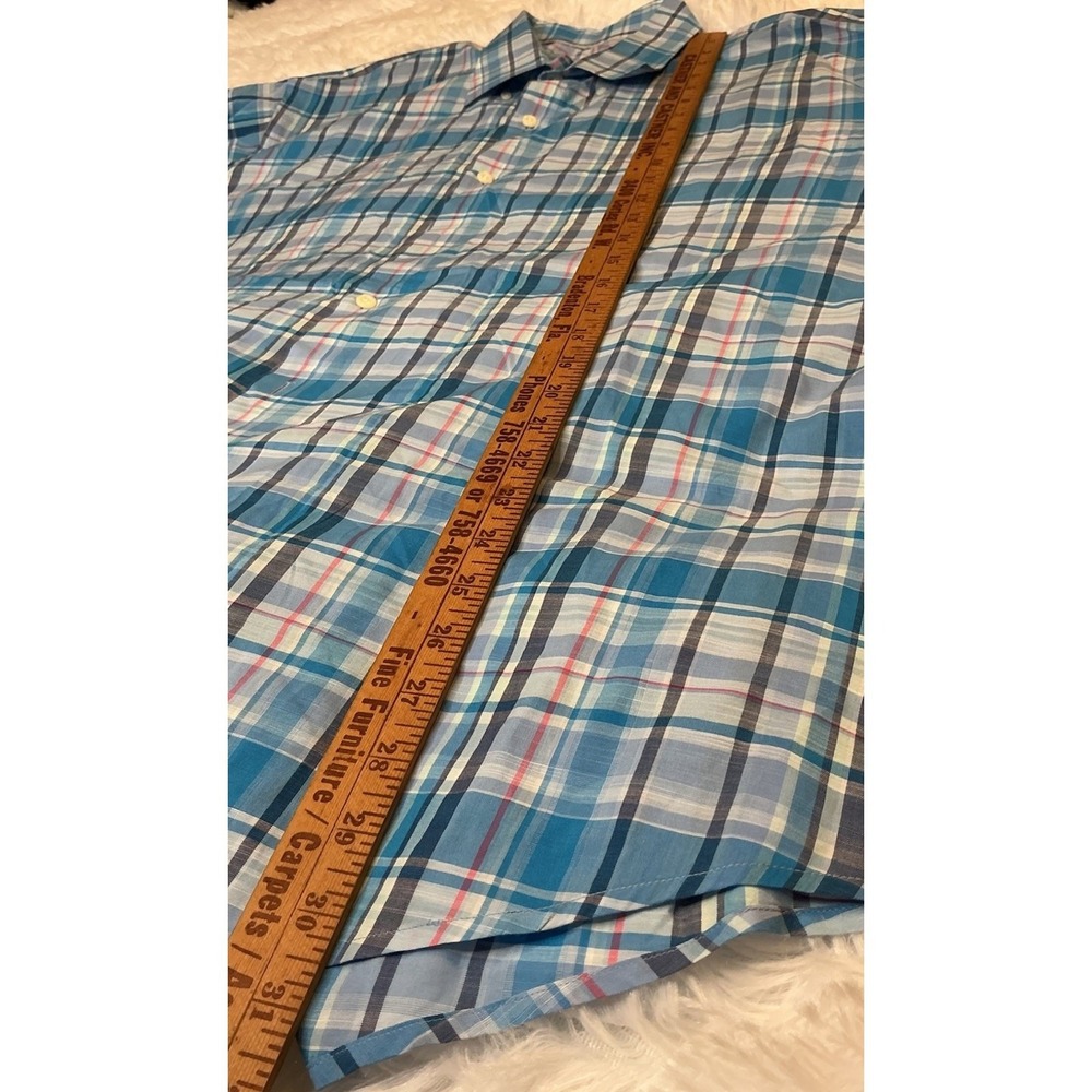 Peter‎ Millar Xxl Lightweight Long sleeve Button down Men's Plaid Shirt - Picture 6 of 9